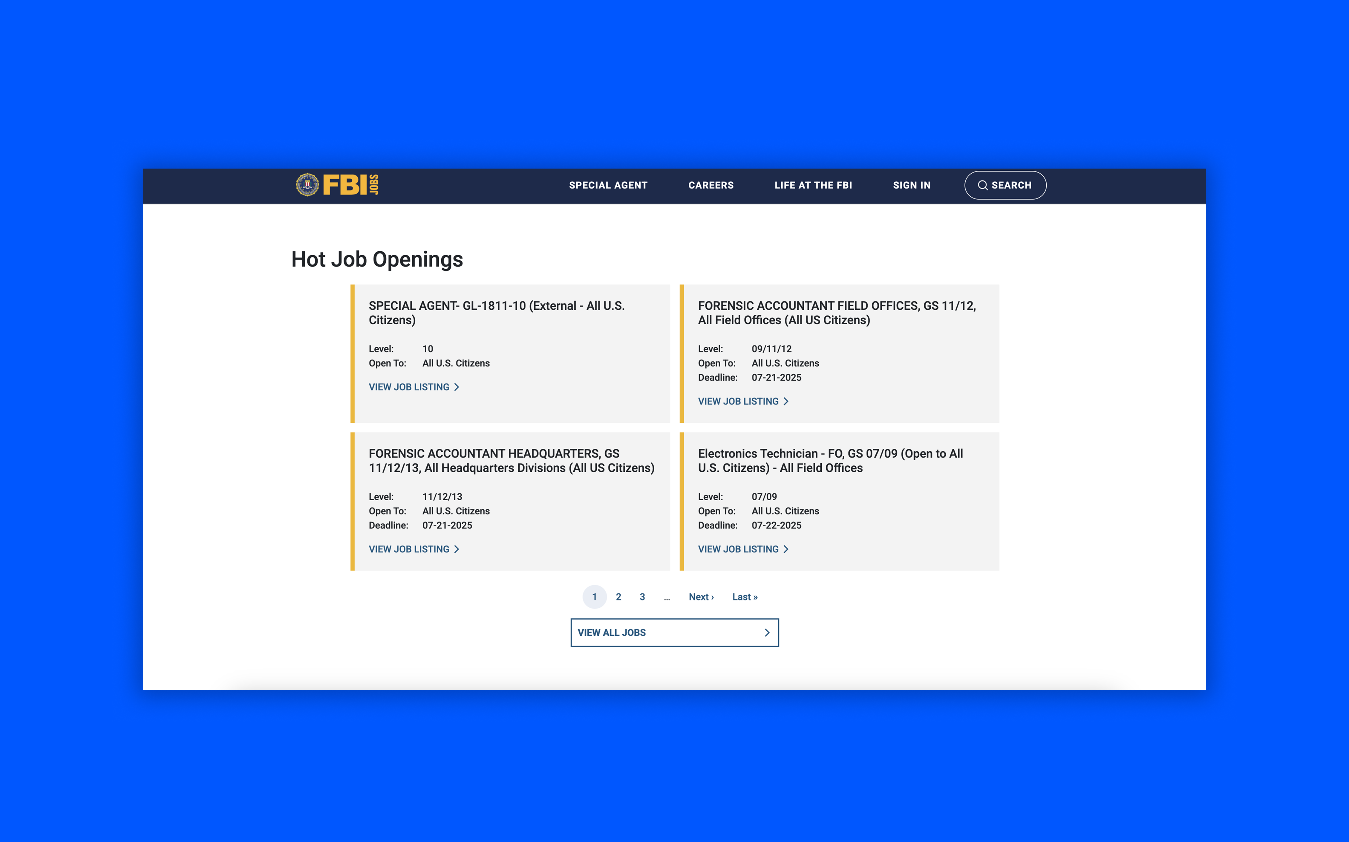 Job Board Screenshot